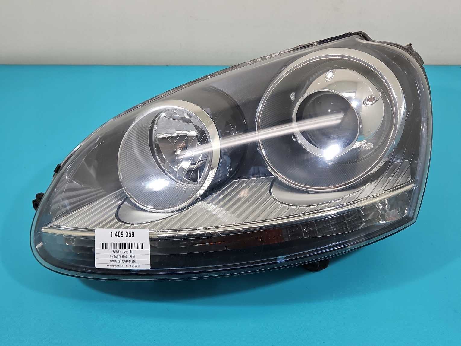 REFLEKTOR LEWY LAMPA PRZÓD BIXENON VW GOLF V EUROPA