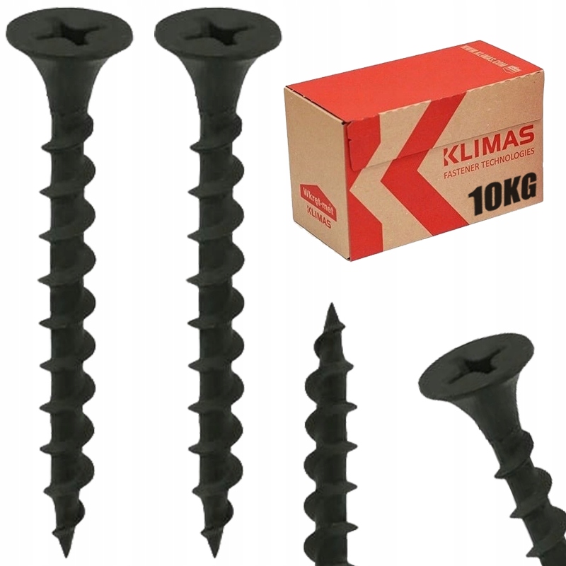 Šrouby do sádrokartonu Gk 3,5x45 mm, černé dřevo, 10 kg