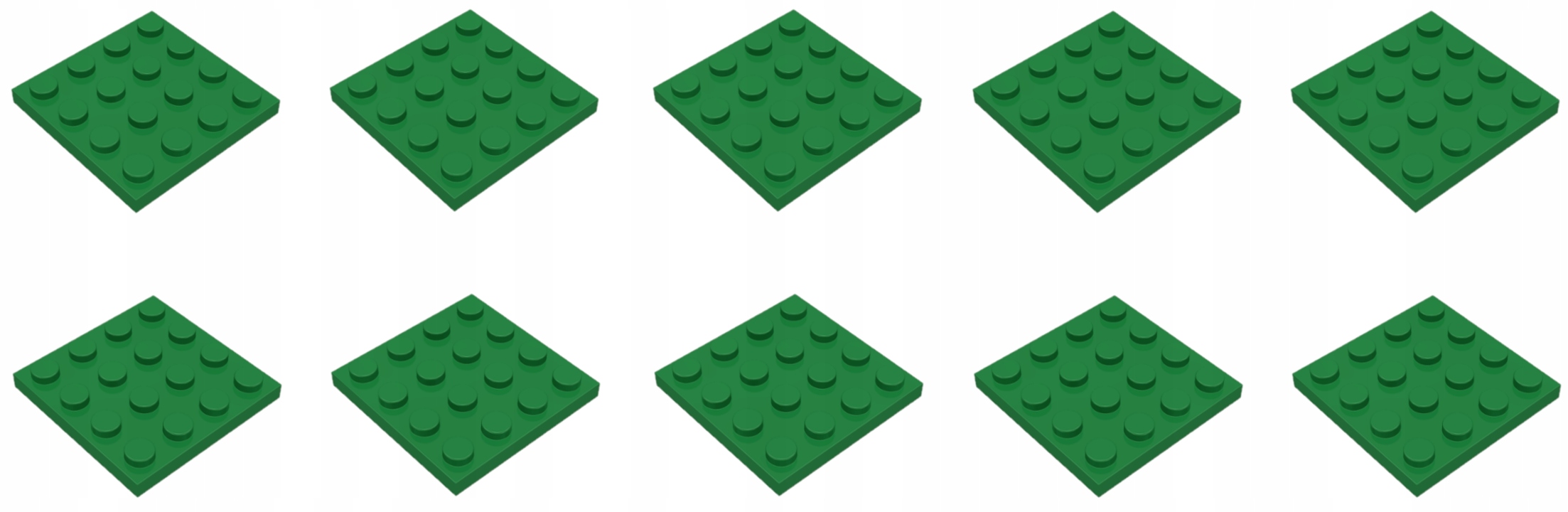 

Lego Płytka 4x4 Zielony 3031 4113158 10szt Nowa