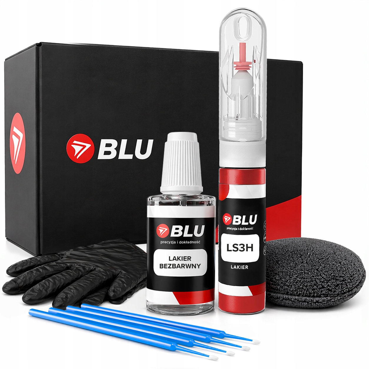 LS3H Klar zaprawka samochodowa lakier czerwony do Seat 2in1 Blu
