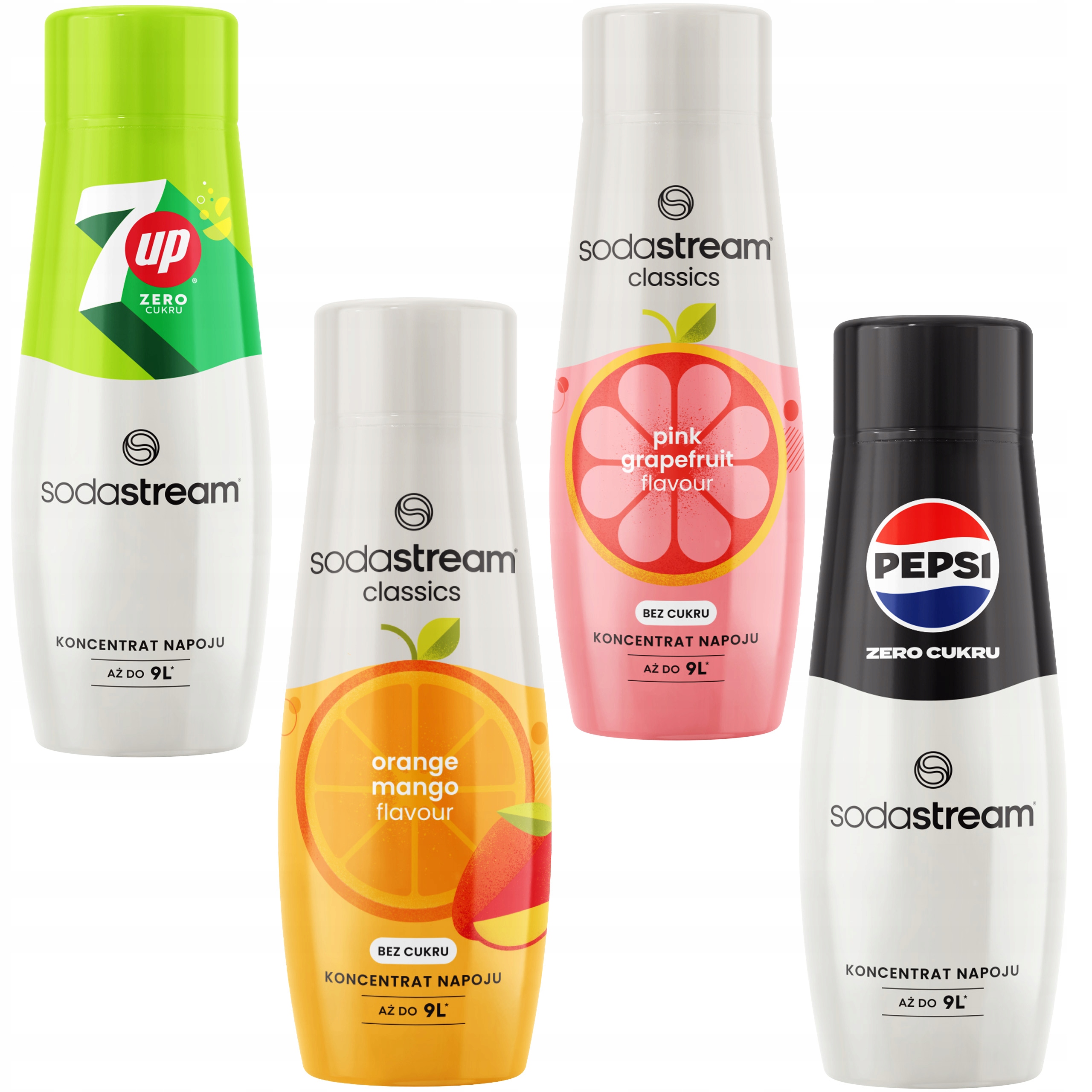 Levně Sada 4 koncentrátů SodaStream 440 ml, bez cukru.