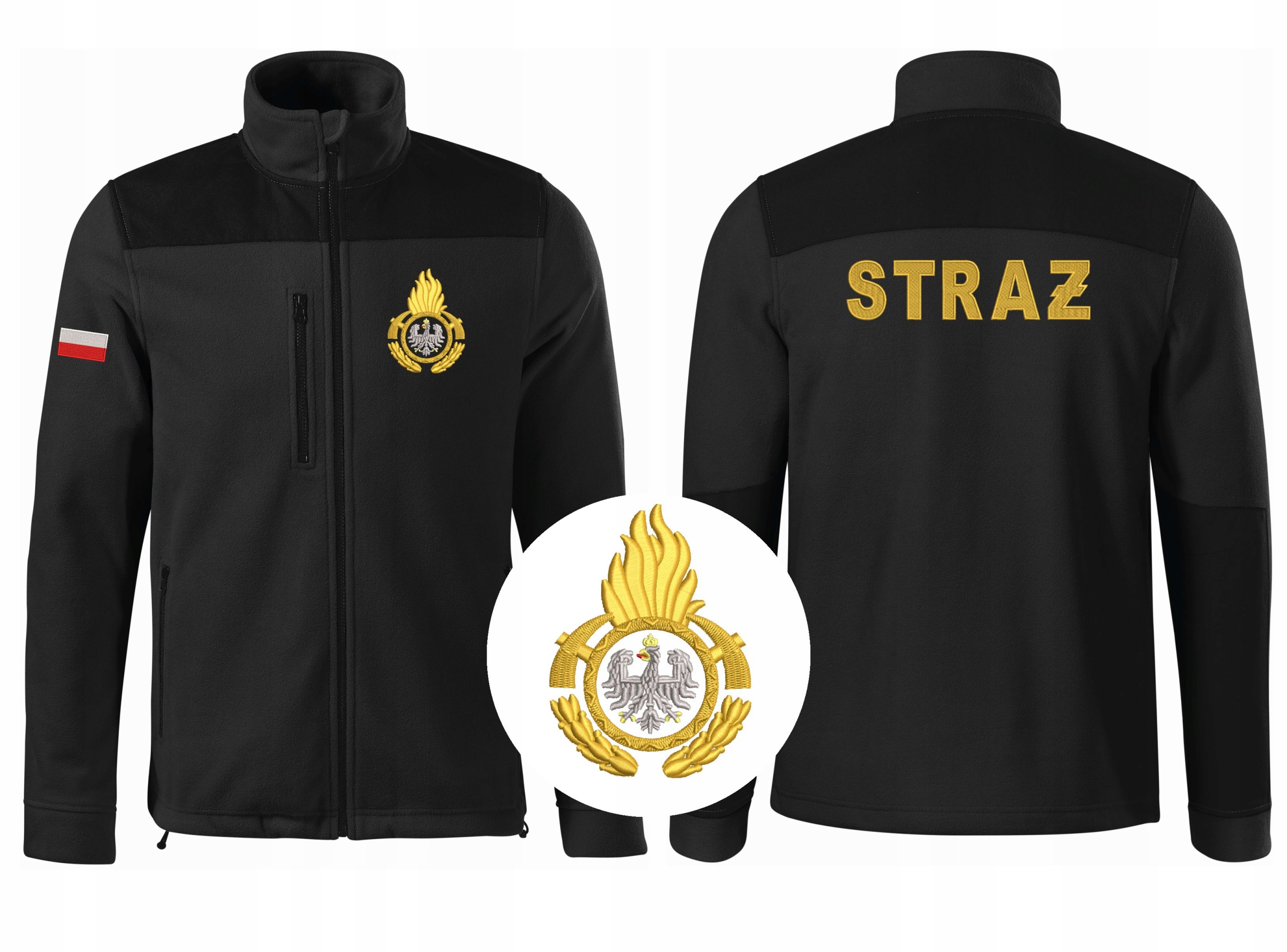 POLAR STRAŻACKI STRAŻ OSP PSP Haftowane LOGO napis OGNIK MDP