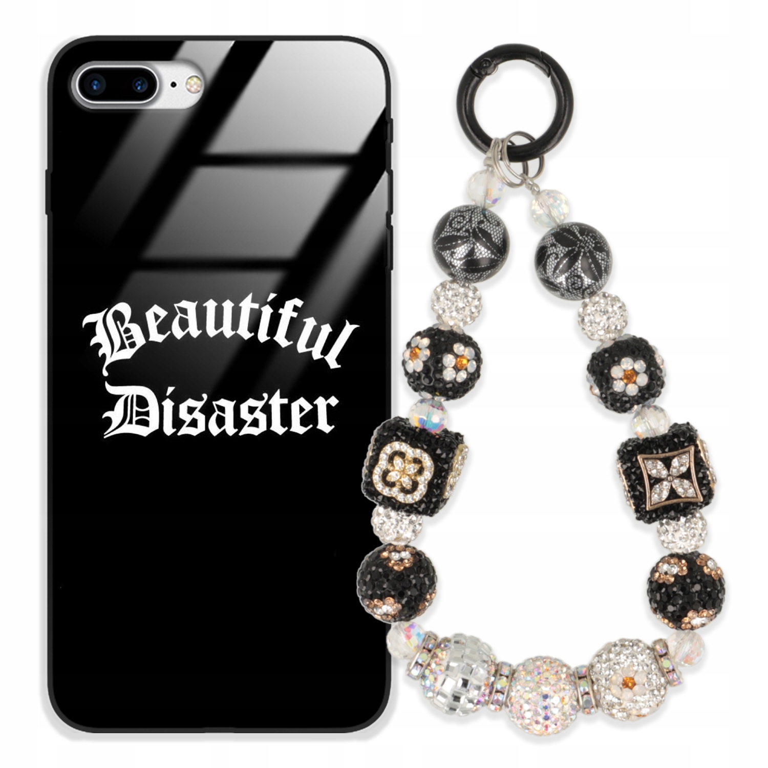 Puzdro Na Iphone 8 Plus Glass Kľúčenka Elegantné Prémiový Dizajn Puzdra