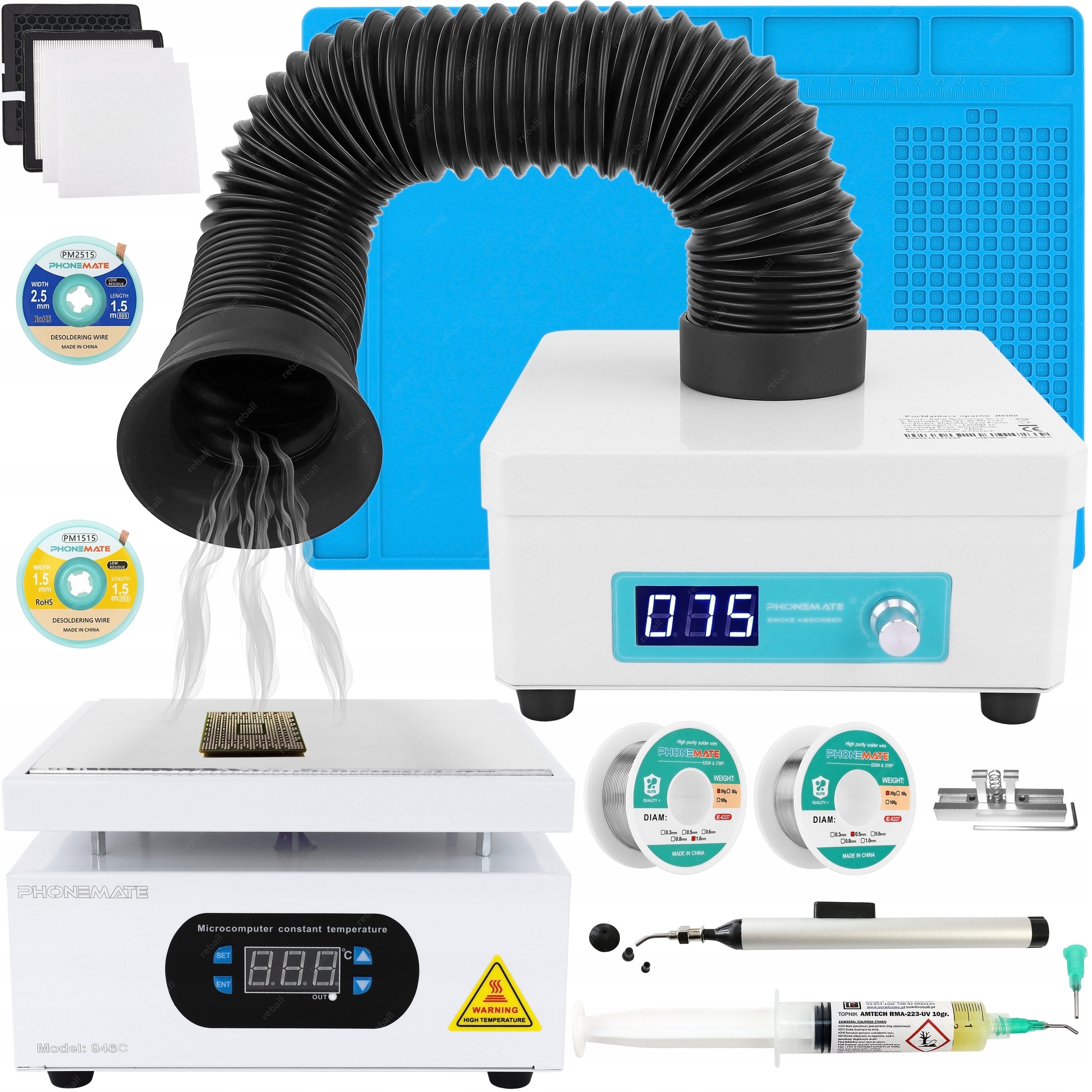 Ohřívač Phonemate 946C Pohlcovač Par JH300 Příslušenství Bga Smd