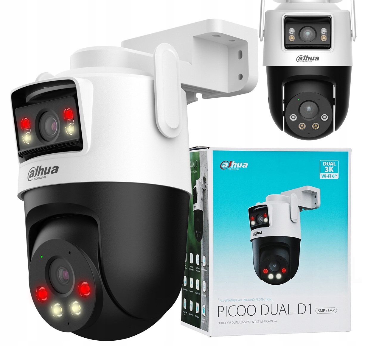 Vonkajšia Wifi kamera Dahua 10MPx otočná duálna 5Mp+5MP) P5D-5F-PV