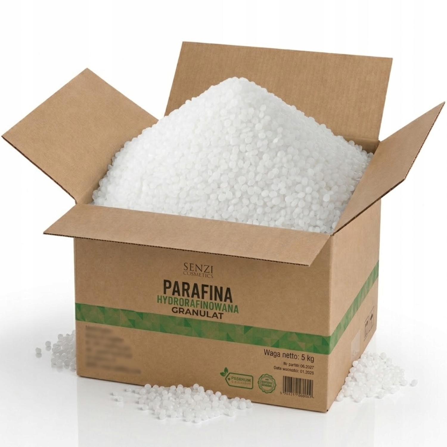 Parafín Hydrorafinovaný pro výrobu svíček Diy Bílý Vosk Granulovaný 5 kg