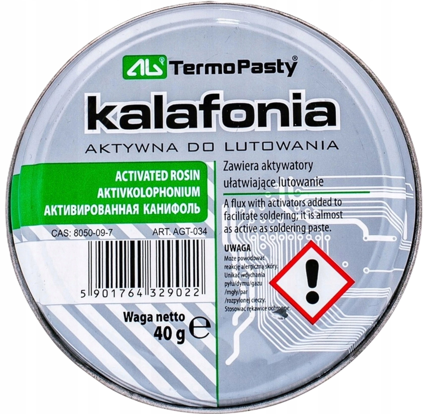 Kalafonia Aktywna Do Lutowania Topnik Do Cyny 40g