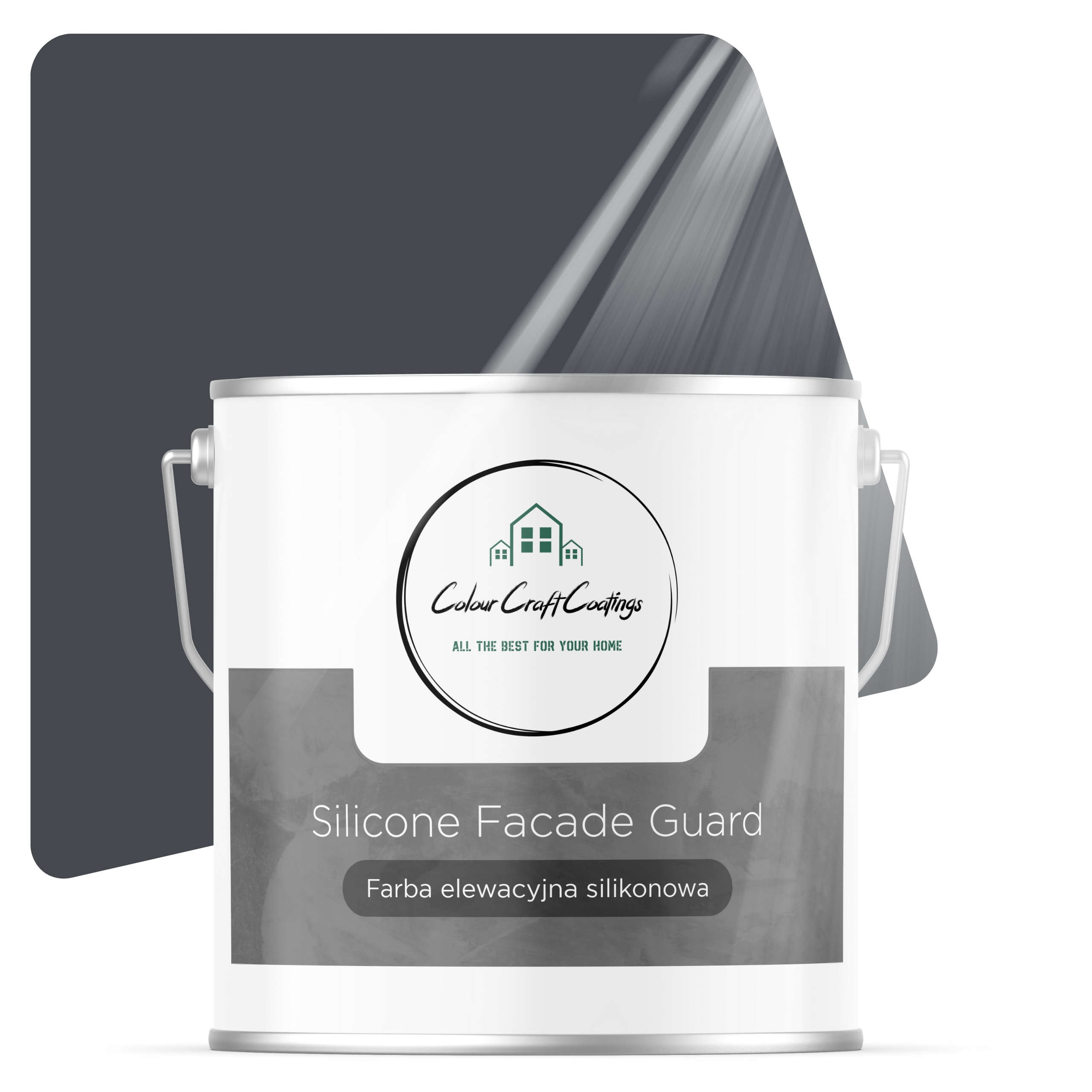 Fasádna Farba Vonkajšia Silikónová Grafitová 5 L F7024