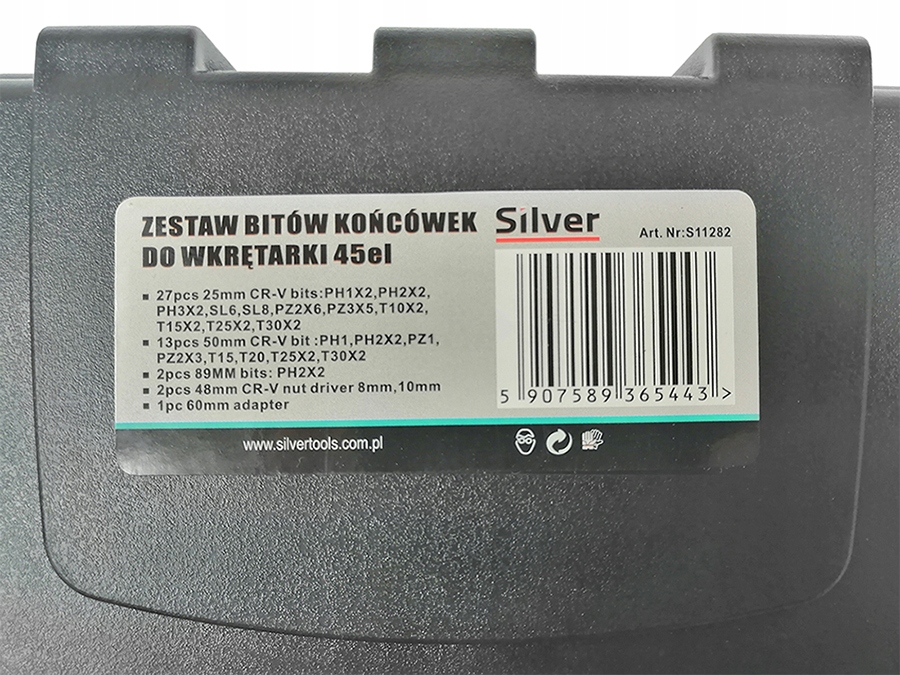 BITY KOŃCÓWKI DO WKRĘTARKI ZESTAW 45 elementów EAN (GTIN) 5907589365443
