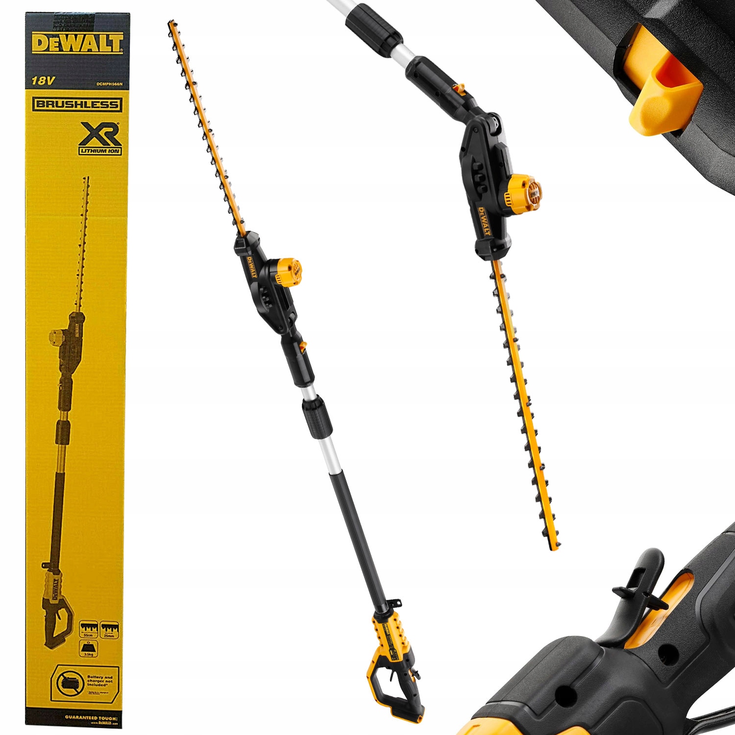 Dewalt Nożyce do Żywopłotu Akumulatorowe 55 cm 18V DCMPH566N Na Wysięgniku