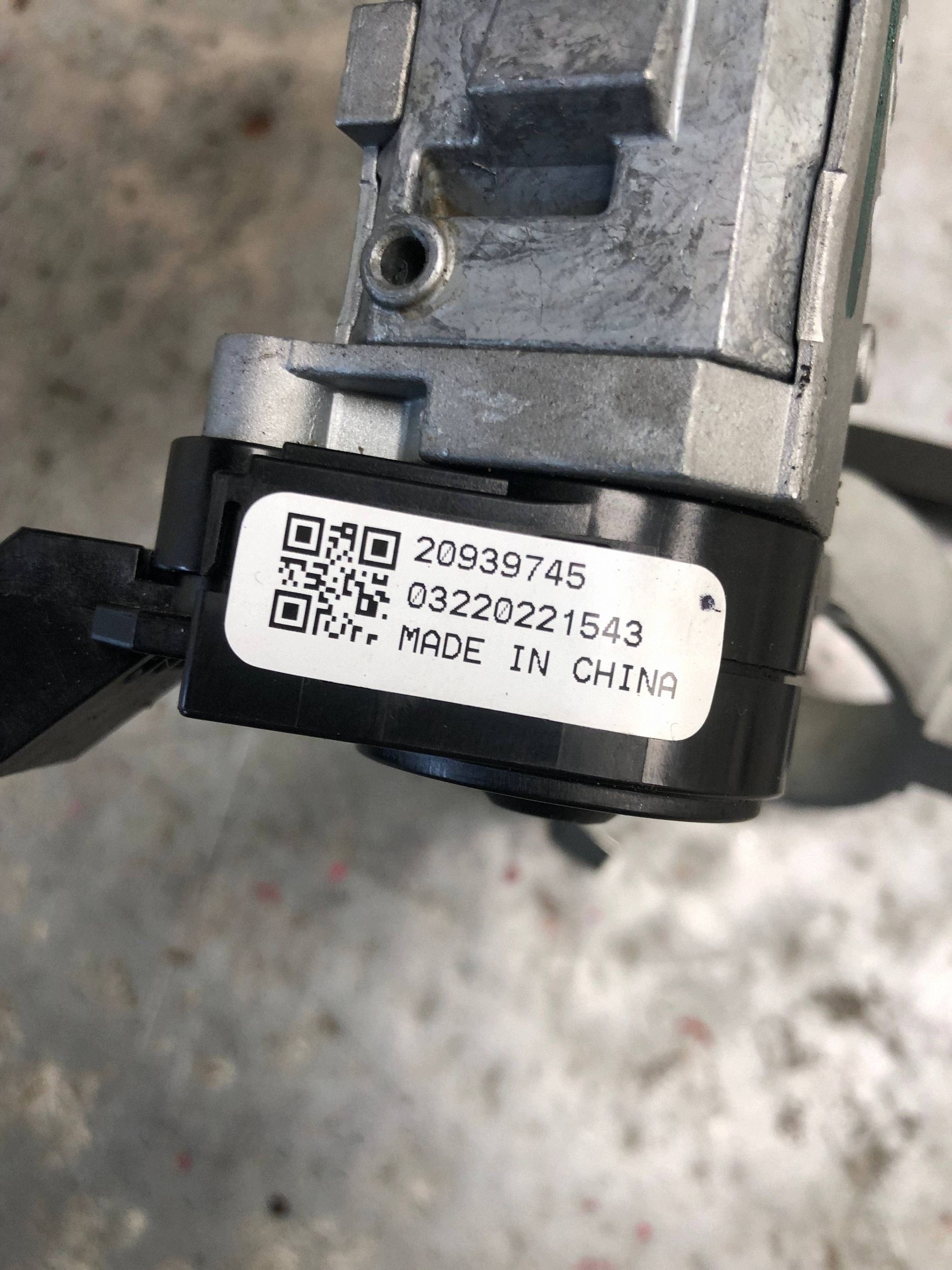 ignition + key OPEL ASTRA J 20939745