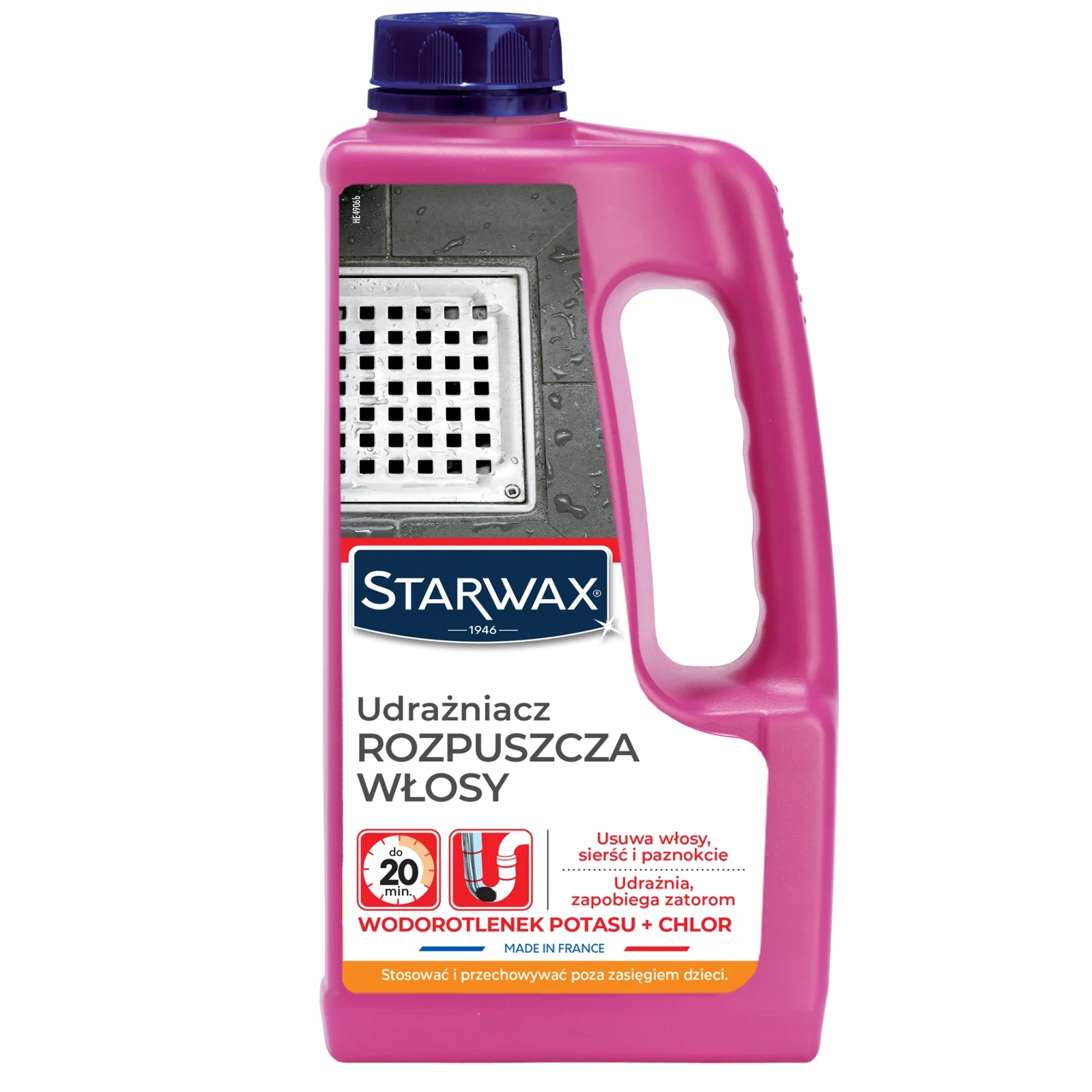 UDRAŻNIACZ ŚRODEK DO UDRAŻNIANIA RUR ROZPUSZCZA WŁOSY 900 ML STARWAX