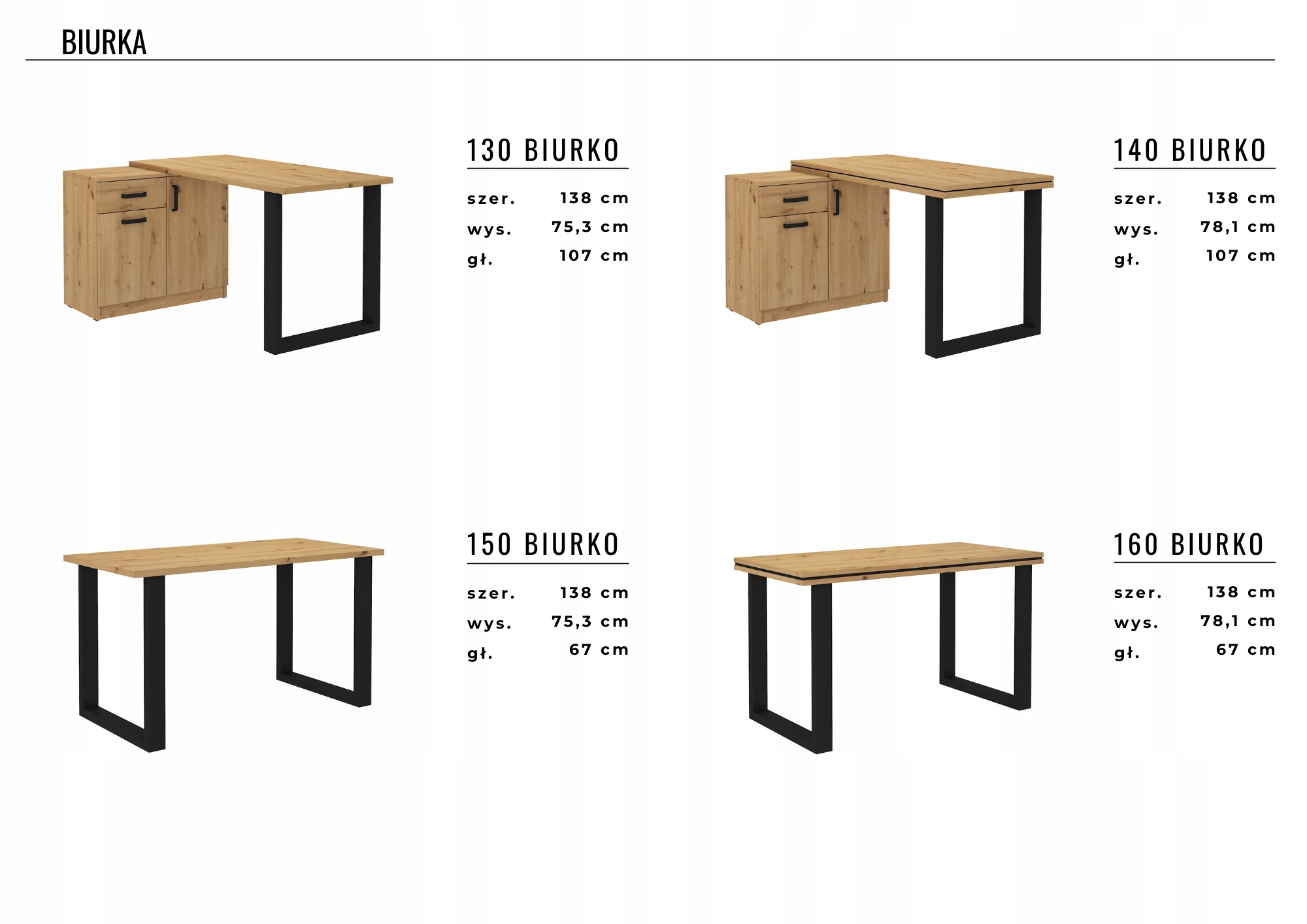 Regał otwarty OLIVER (110) Kolor mebla dąb artisan