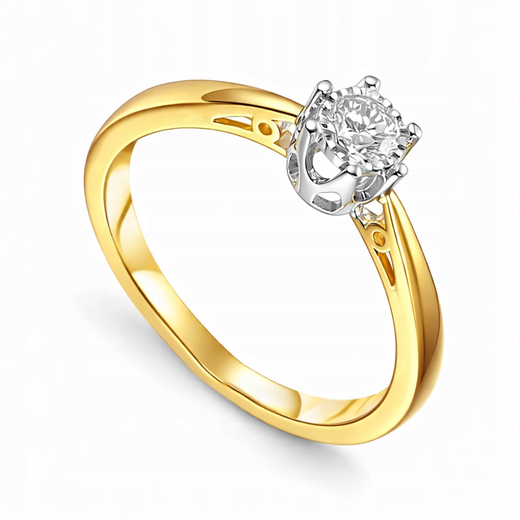 Prstýnek Au 585 s diamantem R88312YW velikost 11