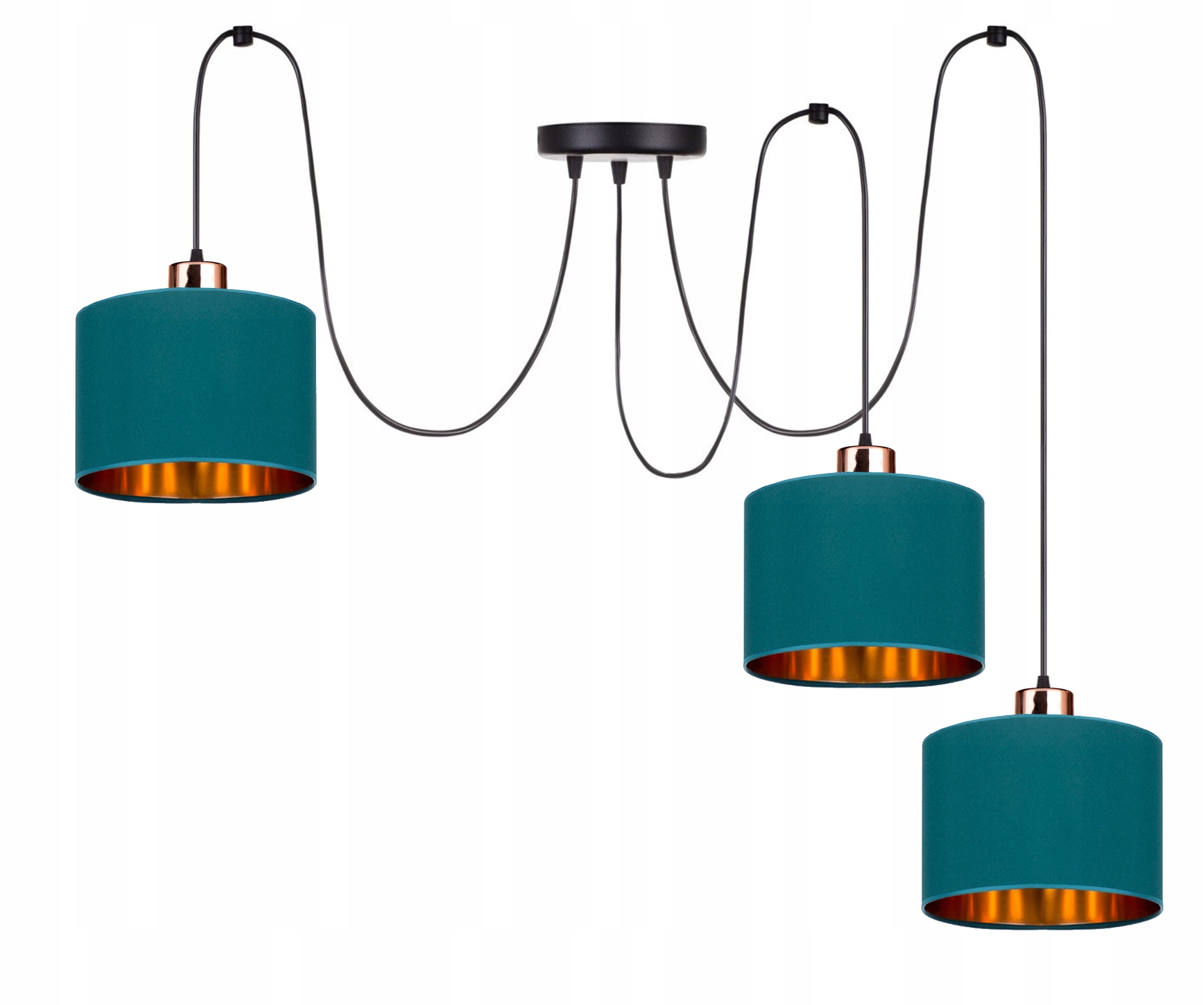 

Lampa Wisząca Sufitowa Żyrandol Pająk Gold Led