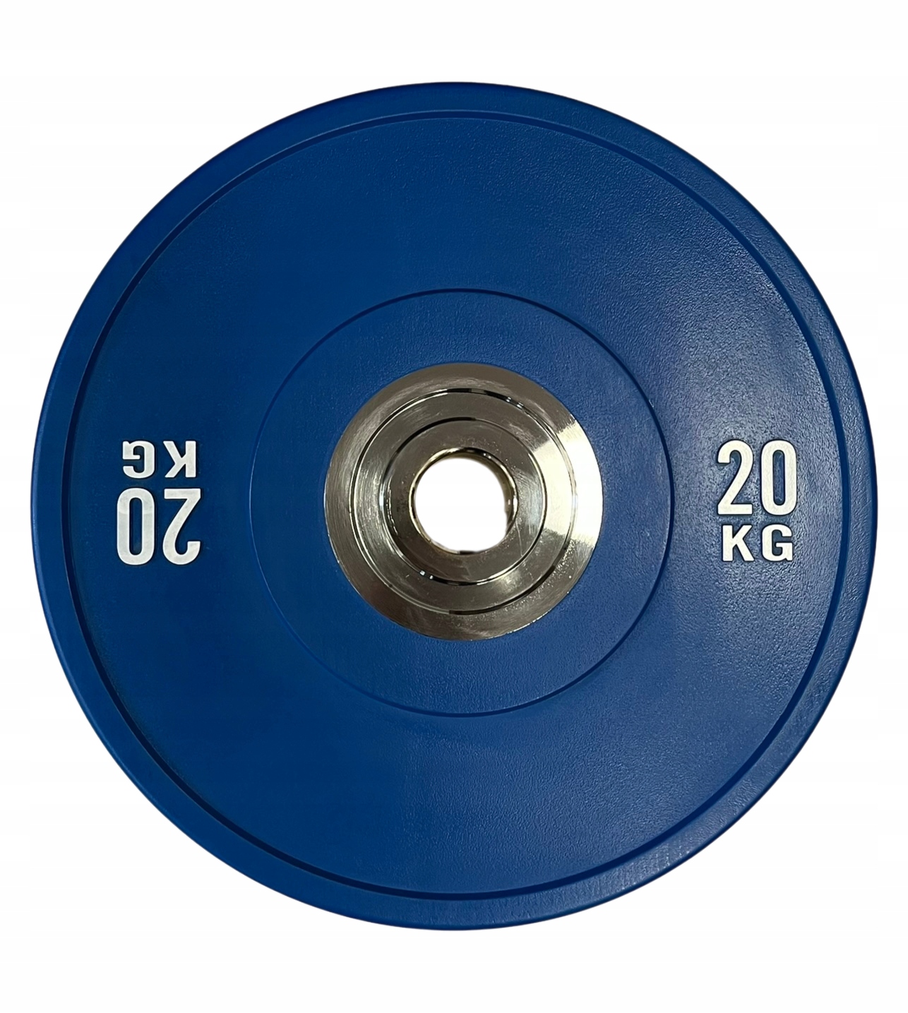 Obciążenie olimpijskie 20 Kg bumper Pro 20 Kg niebieski Wzmocniony