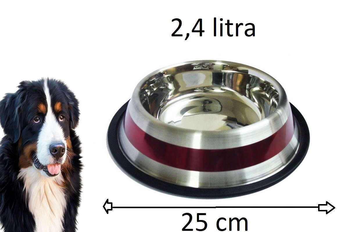 

Dla dużego psa duża Miska średnica 25cm 2,4 litra