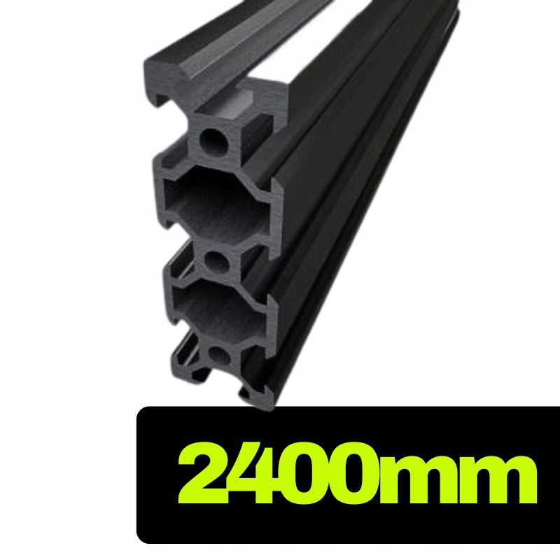 Hliníkový profil V-slot 2060 černý o délce 240 cm