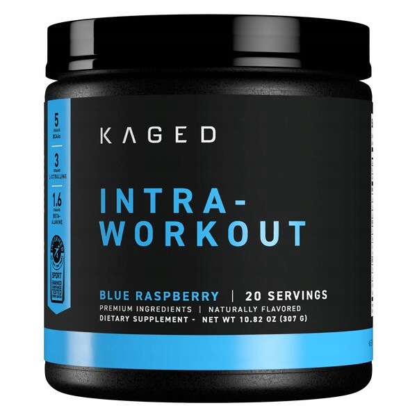 Kaged Muscle Intra-Workout, Blue Raspberry, prášek, 310 g