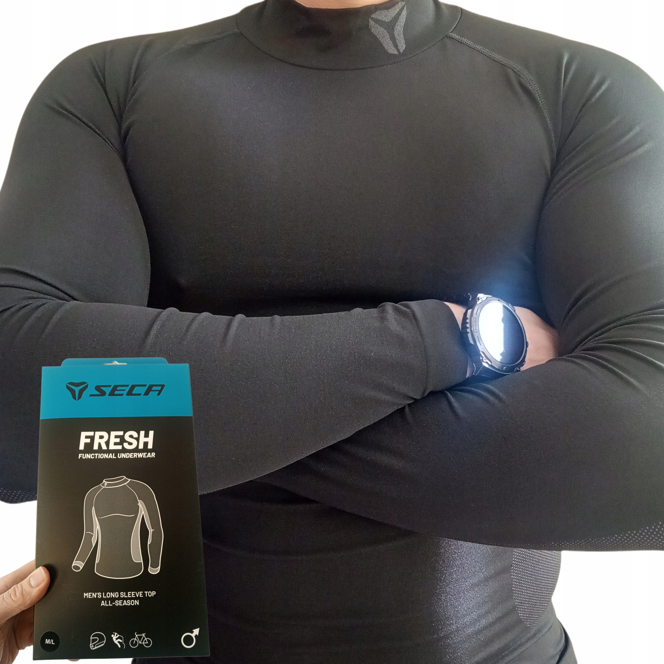 Seca Fresh Termoaktívne tričko s dlhým rukávom pánske Motocykel Bicykel Sport M/L
