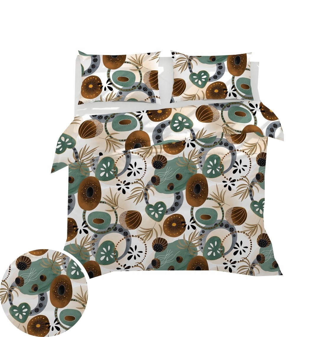 Hotelové Povlečení 140x200 cm Povlečení 70x80 Bavlna 100% vzor: Picasso Bronz