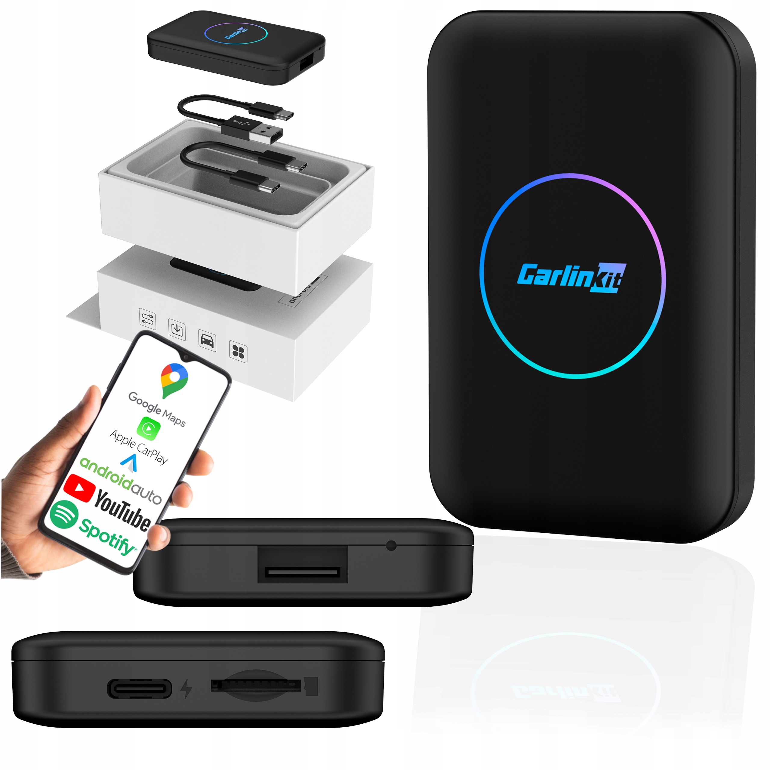 Adaptér Carlinkit 5.0 Tbox Pro Android Auto Apple Carplay Bezdrôtový