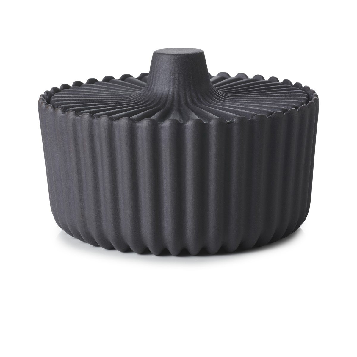 Cukornica s viečkom Revol Pekoe, čierny porcelán, 100 ml na čaj