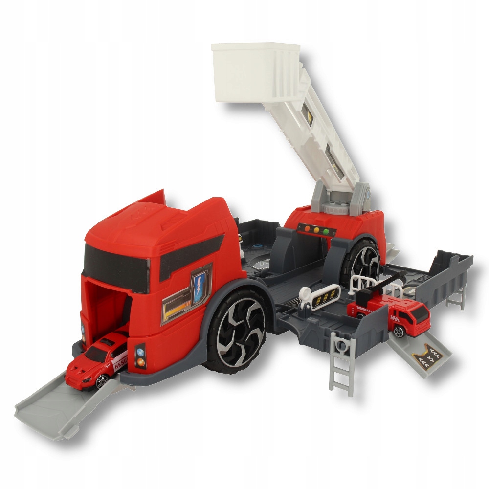 Rozkładany WÓZ STRAŻACKI z samochodzikami Marka inna