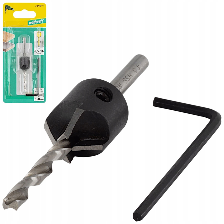 

Wolfcraft Nawiertak z pogłębiaczem 4.5 16 mm