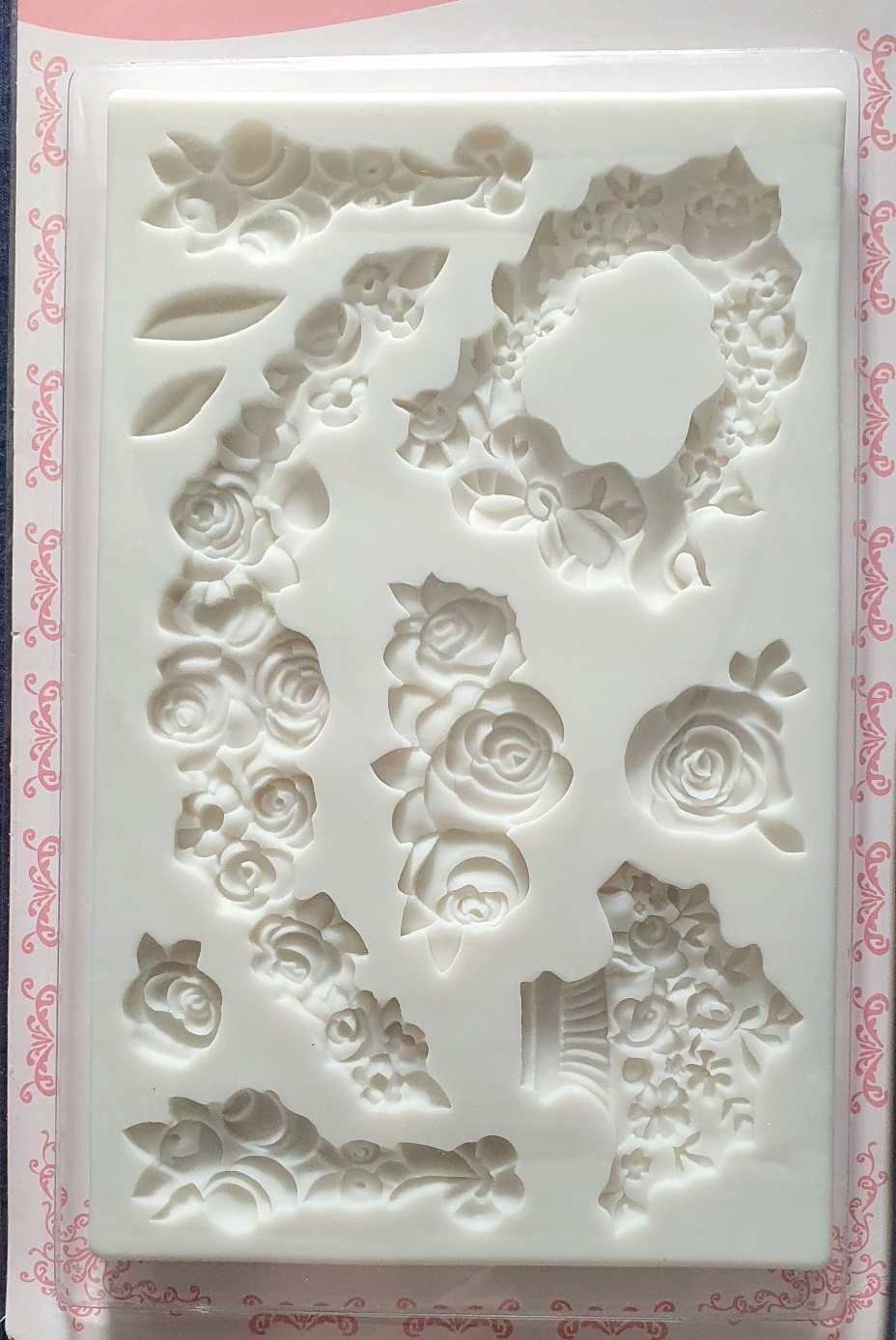 Silikonová forma Květinové dekory