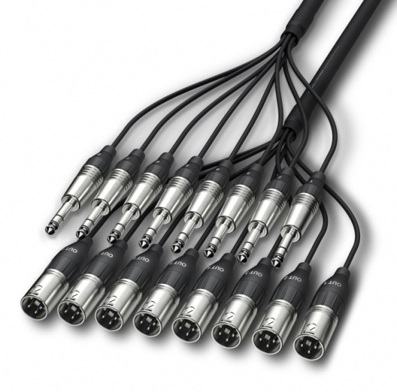 Alva Kabel 8 x XLRm 8 x Trs 5m