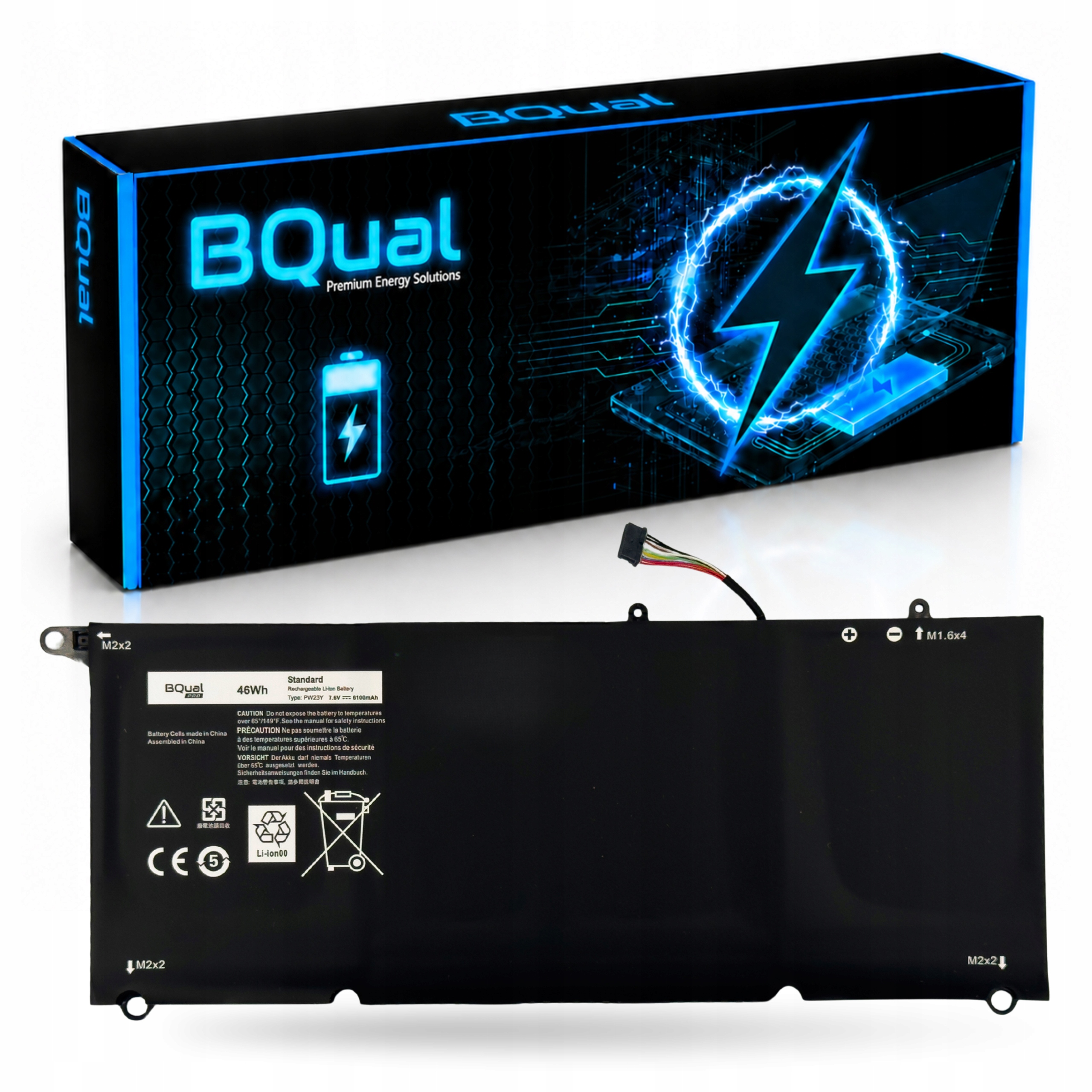 Bateria PW23Y TP1GT 0RNP72 do laptopa Dell Xps 13 9360 RNP72 46Wh 7.6V