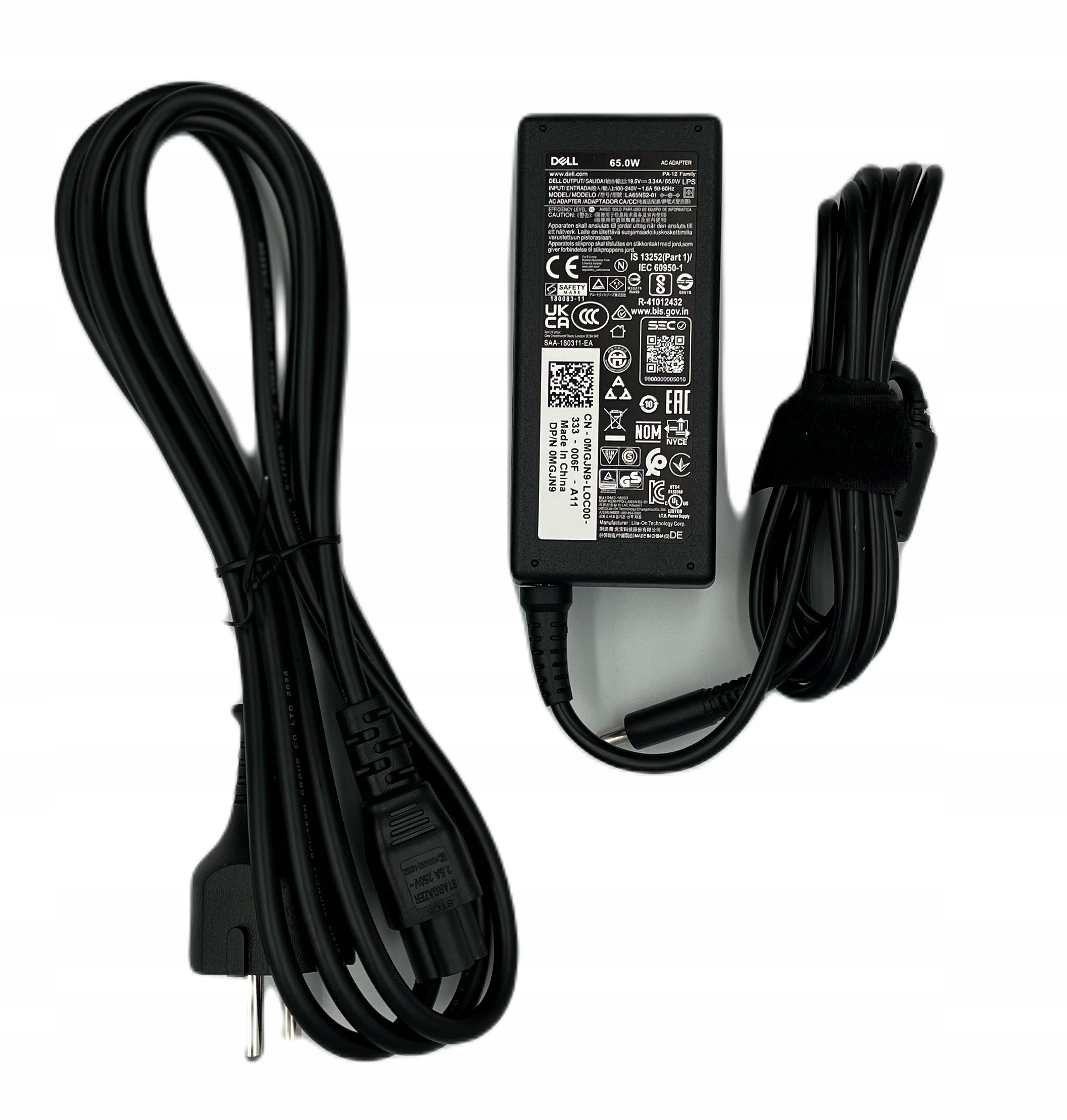 Nový Originální Napájecí Adaptér A Nabíječka Pro Notebook Dell 65W 0MGJN9 S Tenkým Konektorem