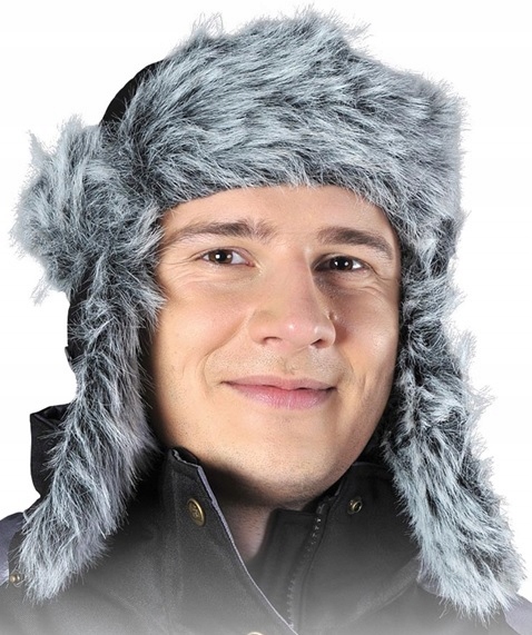 

Super Czapka Uszanka Pucha czarna ciepła