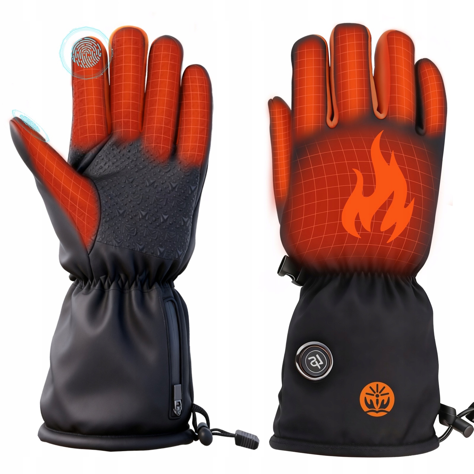 Ogrzewane Rękawice Zimowe, Akumulatorowe Rękawice Grzewcze do Narciarstwa, Jazdy na Rowerze