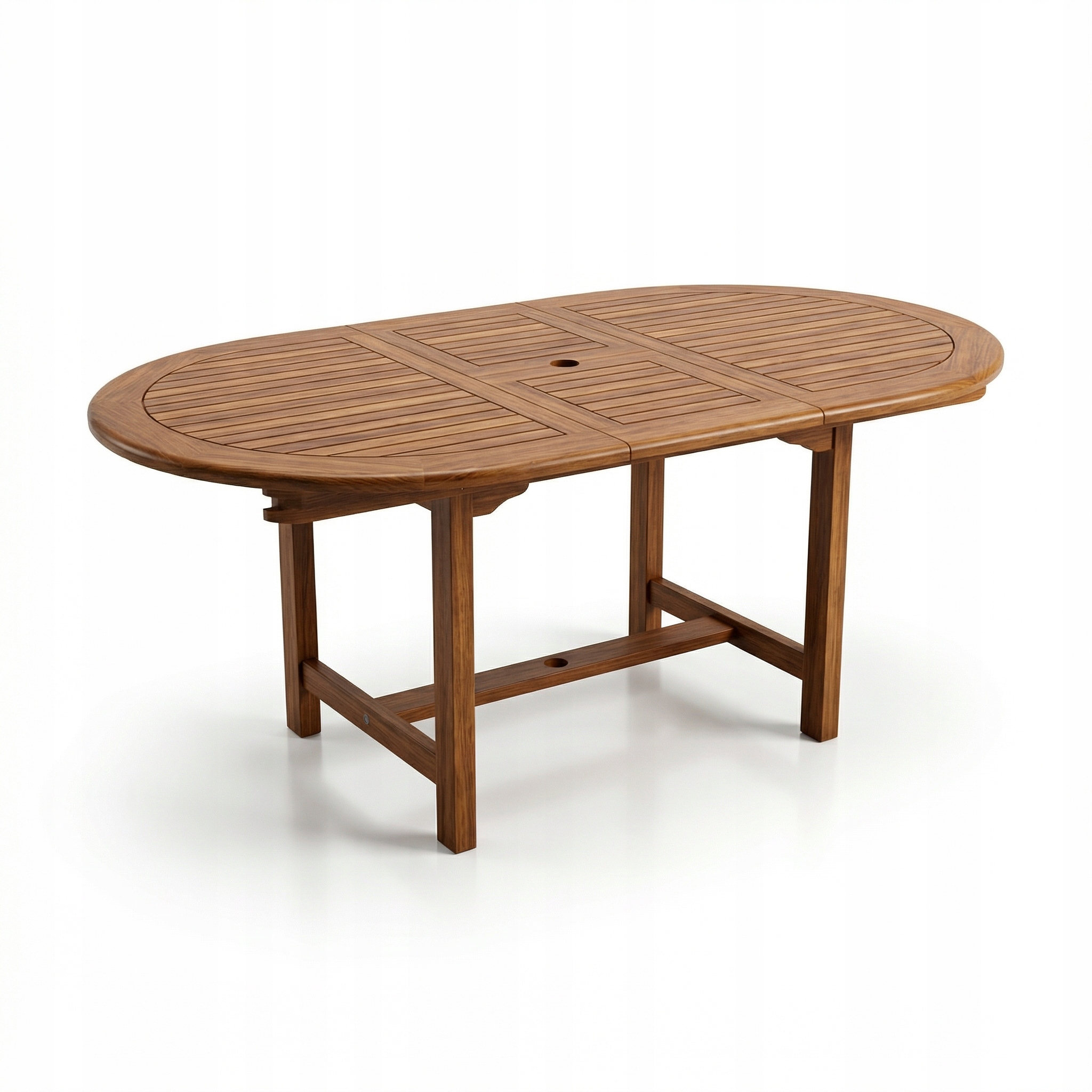 Velmi pěkný široký stůl z exotického dřeva eukalyptu, zahradní stoly