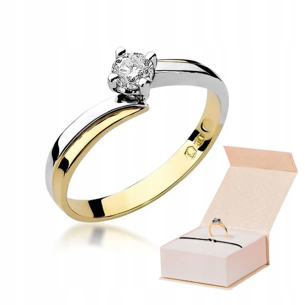 Zlatý Prstýnek 585 S Diamantem 0,3 ct Zásnubní Zlatý Náramek