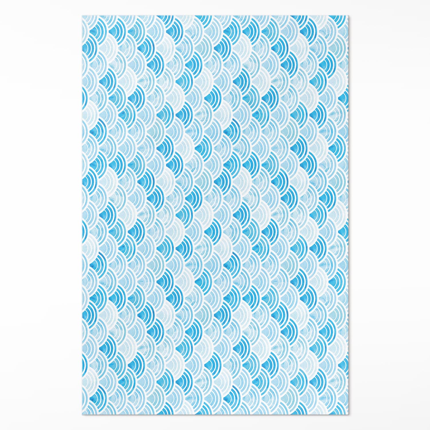 Vinylový koberec pod stôl Akvarelové vlny vzor v ázijskom štýle 80x120 cm