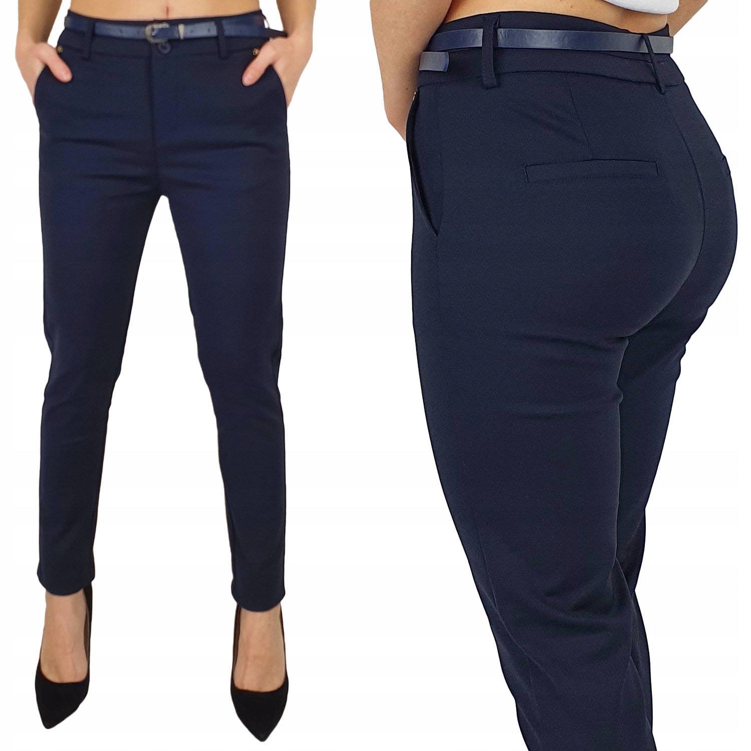 Spodnie Damskie Cygaretki Freesia Pasek