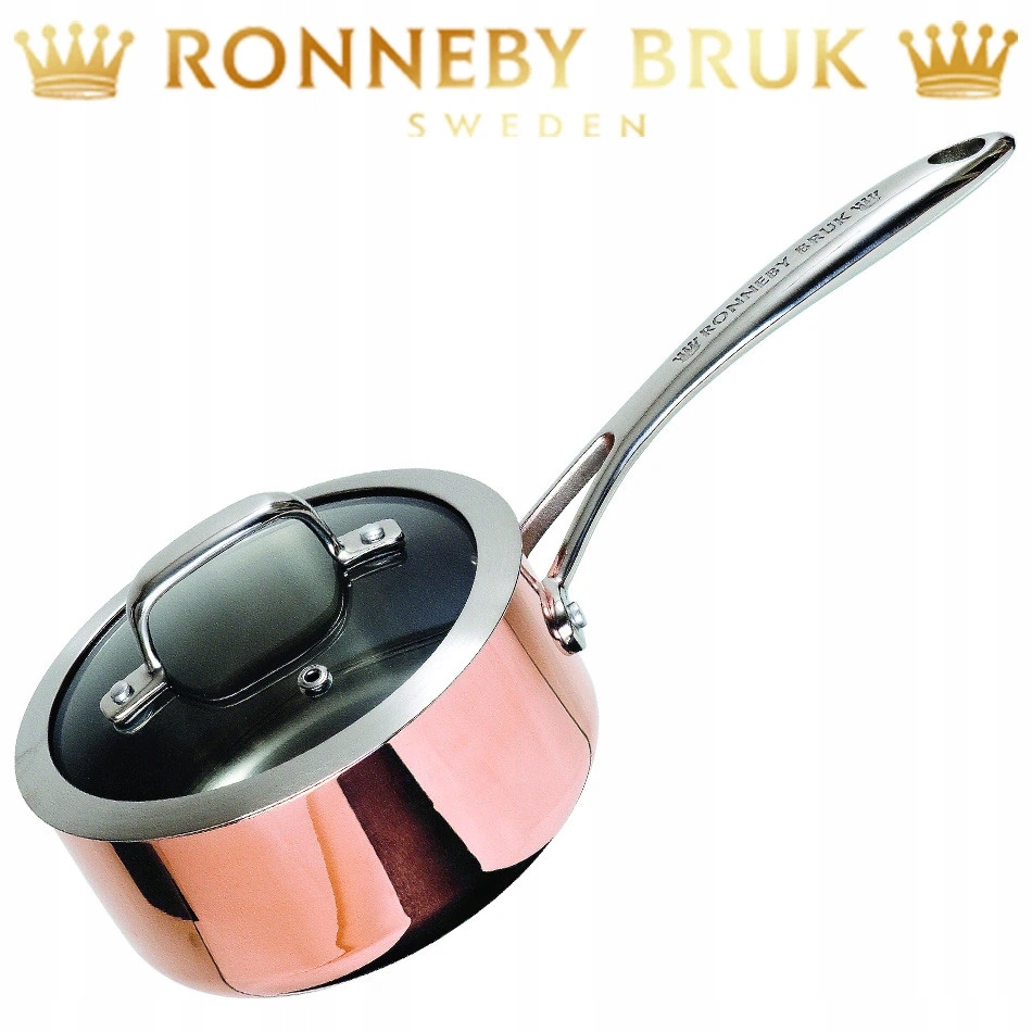 Medený kastról s pokrievkou, 2l Ronneby Bruk