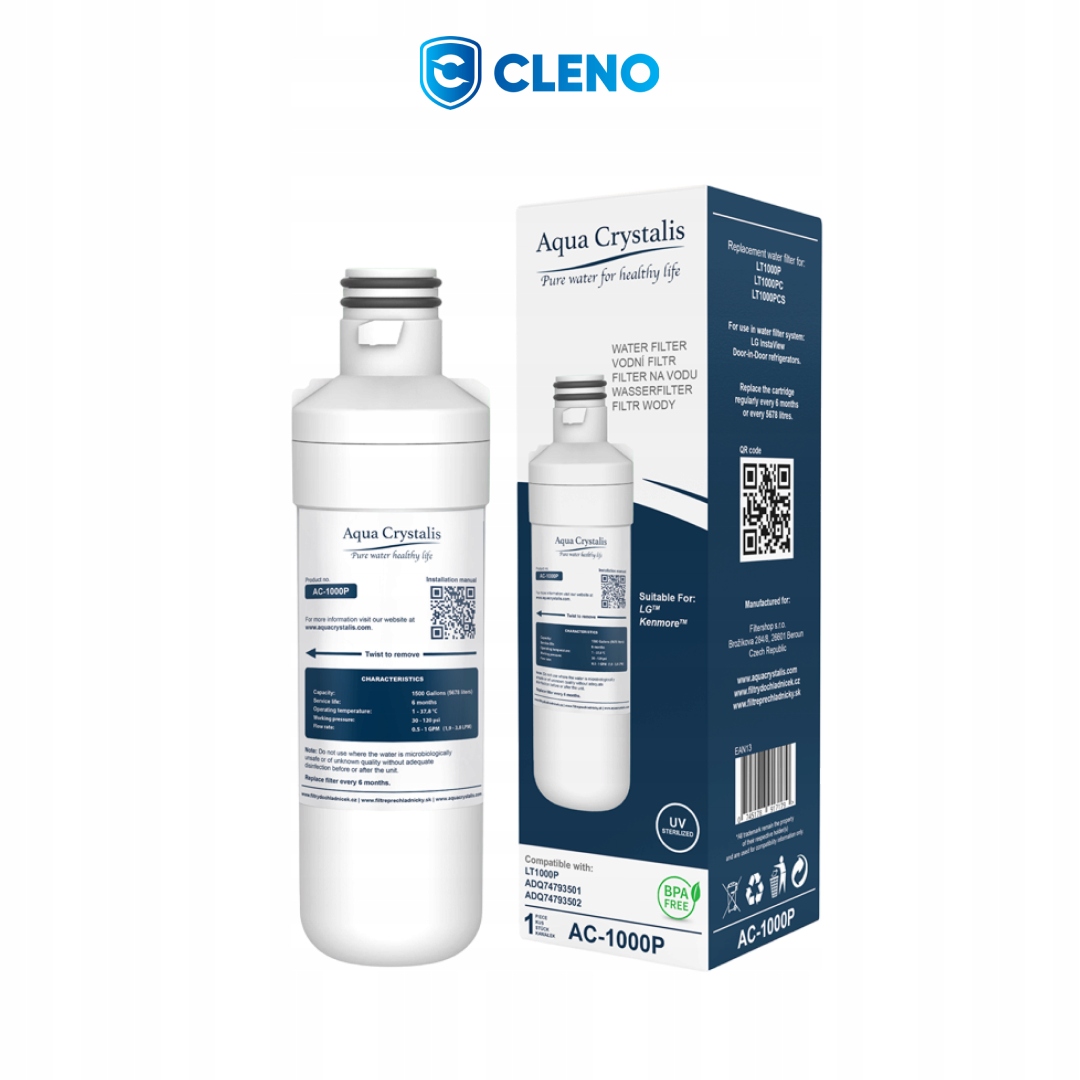Vodní filtr Aqua Crystalis AC-1000P pro lednice značky Lg (náhrada filtru L