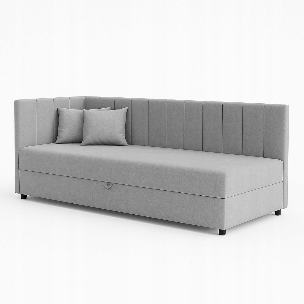 Jednolůžková postel s úložným prostorem do obývacího pokoje Sofaro Plus 80x180 Šedá