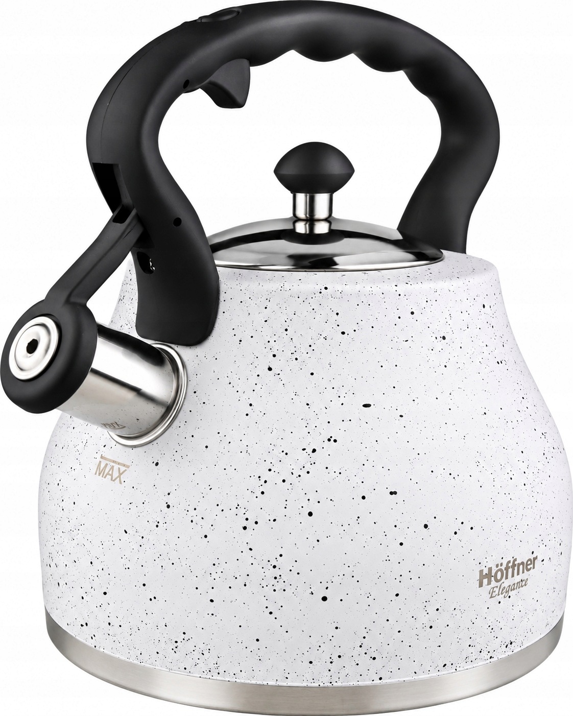 Robustní Konvice s píšťalkou Plné dno Indukce Plyn 2,7L Hoffner Elegance