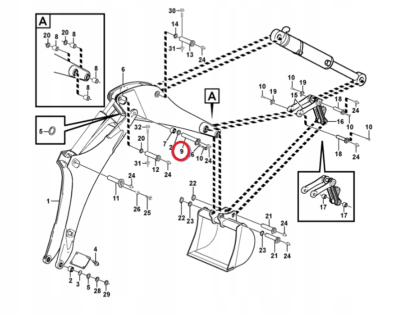 11887962 - Стопорный штифт VOLVO BL60 70 71 60x348