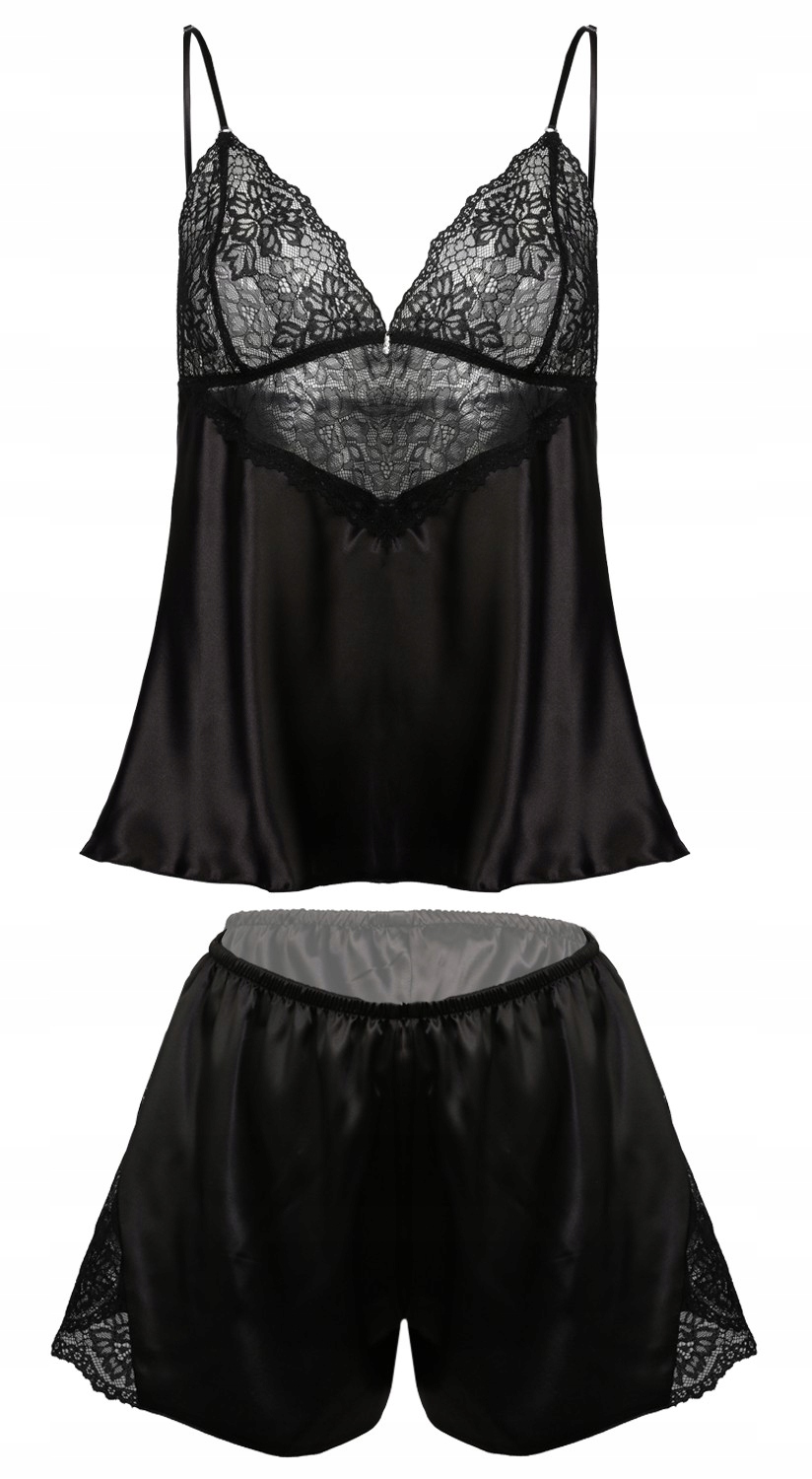 

Komplet Clementina M, Satyna Czarny