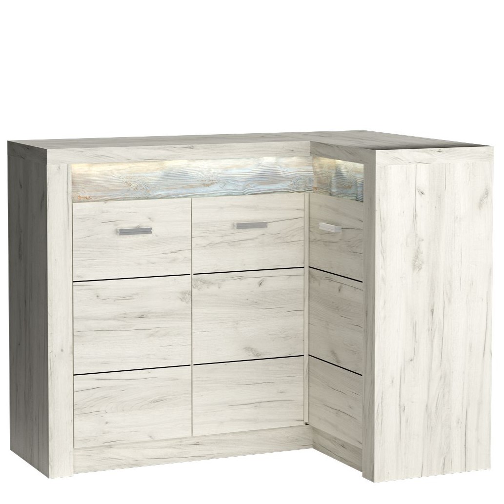 KOMODA narożna INDIANAPOLIS I-15 KRAFT BIAŁY