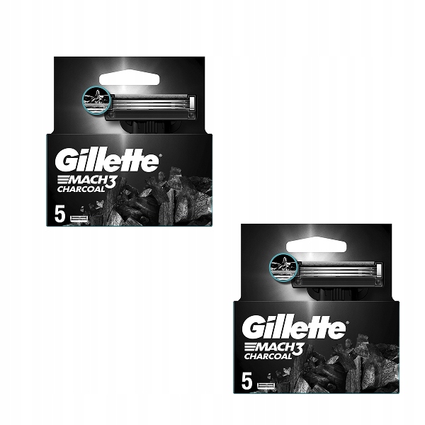 Gillette Mach3 Charcoal Wkłady wymienne do maszynki z węglem 5 sztuk