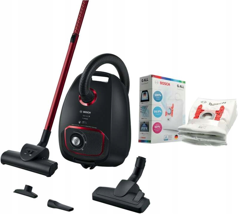 Zestaw Bosch Odkurzacz BGB41POW1 Komplet worków Bbz 41FGALL 4 szt.