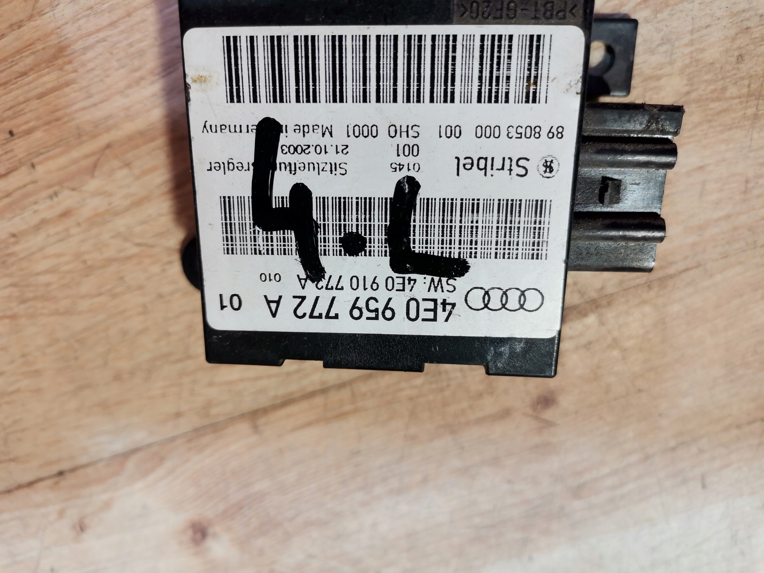 control unit module seat AUDI A8 D3 4E0959772A