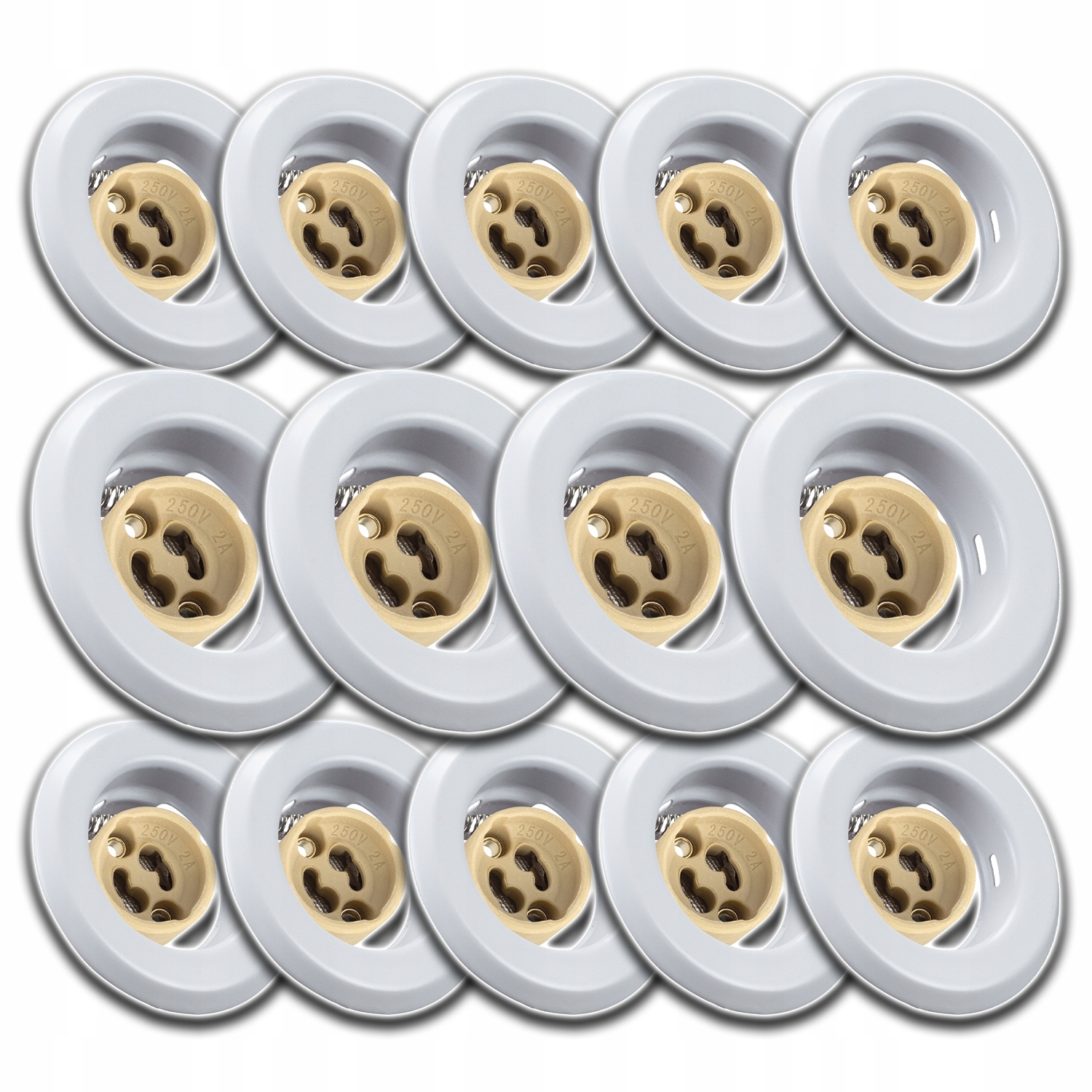 14xALUMINIOVÁ Podomítková Stropní Svítidla Barva Bílá Spojka Zásuvka GU10